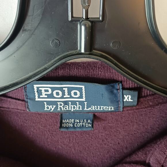 Polo Ralph Lauren Men's Long Sleeve Polo Maroon XL - Picture 2 of 7